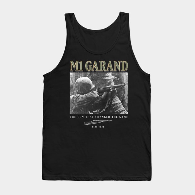 World War 2 Weapon M1 Garand Rifle Tank Top by Distant War